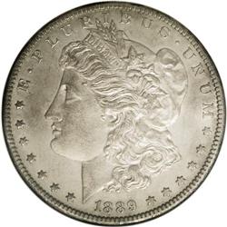 1889-CC S$1 --Cleaned--ANACS. AU58 Details. One of the