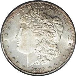 1889-CC S$1 AU58 PCGS. The fields are fully prooflike