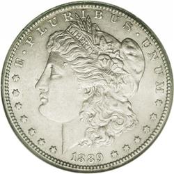 1889-CC S$1 MS60 NGC. Sharply struck and lustrous with