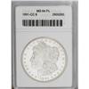 Image 1 : 1891-CC S$1 MS64 Prooflike ANACS. A flashy and nea