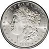 Image 1 : 1891-CC S$1 MS65 Prooflike PCGS. Bright and frosty for