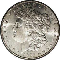 1901-S S$1 MS65 PCGS. A lustrous and impressively unma