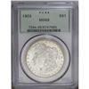 Image 1 : 1903 S$1 MS66 PCGS. Light gold toning is interrupted o