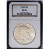 Image 1 : 1935-S S$1 MS65 NGC. Four rays beneath ONE. Beautiful