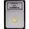Image 3 : 1854 G$1 Type Two MS62 NGC. First year of a three-year