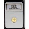 Image 1 : 1885 G$1 MS63 NGC. Bright honey-gold luster swirls acr