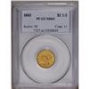 Image 3 : 1843 $2 1/2 MS61 PCGS. Lustrous in the fields and attr