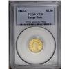 Image 3 : 1843-C $2 1/2 Large Date, Plain 4 VF30 PCGS. Variety 5