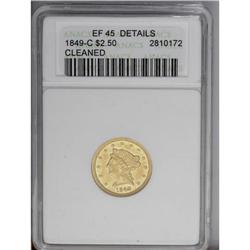 1849-C $2 1/2 --Cleaned--ANACS. XF45 Details. Variety 1