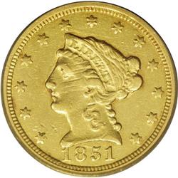 1851-C $2 1/2 XF45 PCGS.From The Carolina Gold Collect