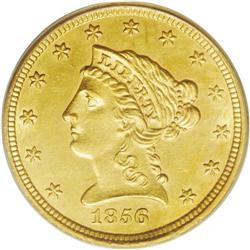 1856-S $2 1/2 MS60 PCGS. This is an attractive example