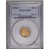 Image 1 : 1873-S $2 1/2 AU58 PCGS. The lightly worn surfaces hav