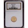 Image 1 : 1878-S $2 1/2 MS62 NGC. An exceptionally bold strike w