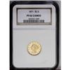 Image 3 : 1871 $2 1/2 PR62 Cameo NGC. An extremely rare coin in