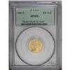 Image 3 : 1911 $2 1/2 MS65 PCGS. Orange and lime tints grace thi