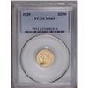 Image 1 : 1929 $2 1/2 MS63 PCGS. Frosty medium-gold surfaces wit