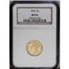 Image 3 : 1854 $3 MS64 NGC. This denomination was authorized by