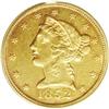1852-C $5 XF45 PCGS. Always in demand due to its Charl