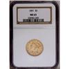 Image 1 : 1891 $5 MS63 NGC. A well struck coin with good luster