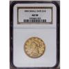 Image 1 : 1850 $10 Small Date AU50 NGC. A suitably struck golden