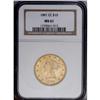 1891-CC $10 MS61 NGC. This lustrous honey-gold represe