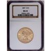 Image 1 : 1897 $10 MS63 NGC. Brilliant and lustrous with yellow-