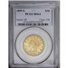 Image 3 : 1899-S $10 MS64 PCGS. Bright yellow-gold luster in the
