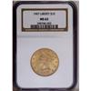 Image 1 : 1907 $10 MS63 NGC. Apricot and olive tints adorn this