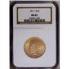 Image 1 : 1911 $10 MS63 NGC. Rich, reddish-gold, lustrous, matte