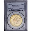 Image 3 : 1857-S $20 MS65 PCGS. Vibrant luster and bold througho