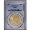 Image 3 : 1873 $20 Open 3 MS62 PCGS. A moderately abraded piece