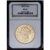 Image 1 : 1877-S $20 MS61 NGC. Sufficient milling marks to expla