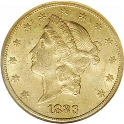 1883-CC $20 AU58 NGC. The 1883-CC is among the more av