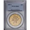 1889-S $20 MS62 PCGS. Apricot-gold surfaces display so