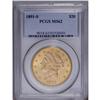 1891-S $20 MS62 PCGS. Brilliant luster, appealing gree