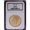 Image 3 : 1897 $20 MS64 NGC. Satiny with irregular blushes of re