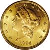 Image 1 : 1904 $20 MS65 NGC. A satiny Gem with sharp design feat