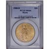 Image 1 : 1908-D $20 Motto MS64 PCGS. Medium gold in color with