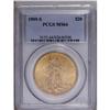 1909-S $20 MS64 PCGS. Lustrous surfaces cover this ros