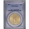 Image 1 : 1911 $20 MS63 PCGS. An impressive green-gold piece wit