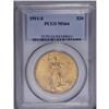 Image 1 : 1911-S $20 MS64 PCGS. Well struck with pleasing golden