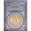 Image 1 : 1924 $20 MS64 PCGS. A bright golden color cascades fro