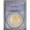 Image 1 : 1924 $20 MS64 PCGS. A copper-gold color specimen that