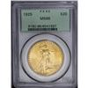 Image 3 : 1925 $20 MS66 PCGS. A lustrous and luxuriously toned d