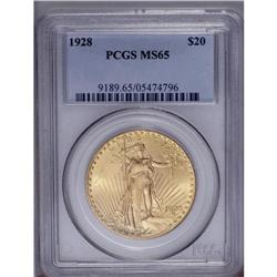 1928 $20 MS65 PCGS. The latest Saint-Gaudens issue tha