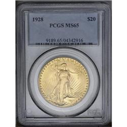 1928 $20 MS65 PCGS. Sharply struck with great color, r