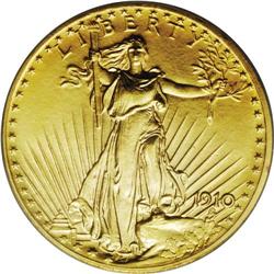 1910 $20 PR66 PCGS. The gold coinage of this year pres