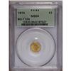 Image 1 : 1874 $1 Indian Octagonal 1 Dollar, BG-1124, High R.4,