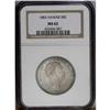 Image 1 : 1883 50C Hawaii Half Dollar MS62 NGC. Smoky grayish-br