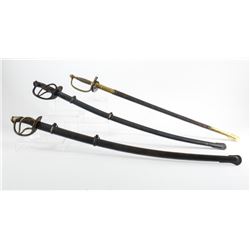 Three 19th Century Military Swords